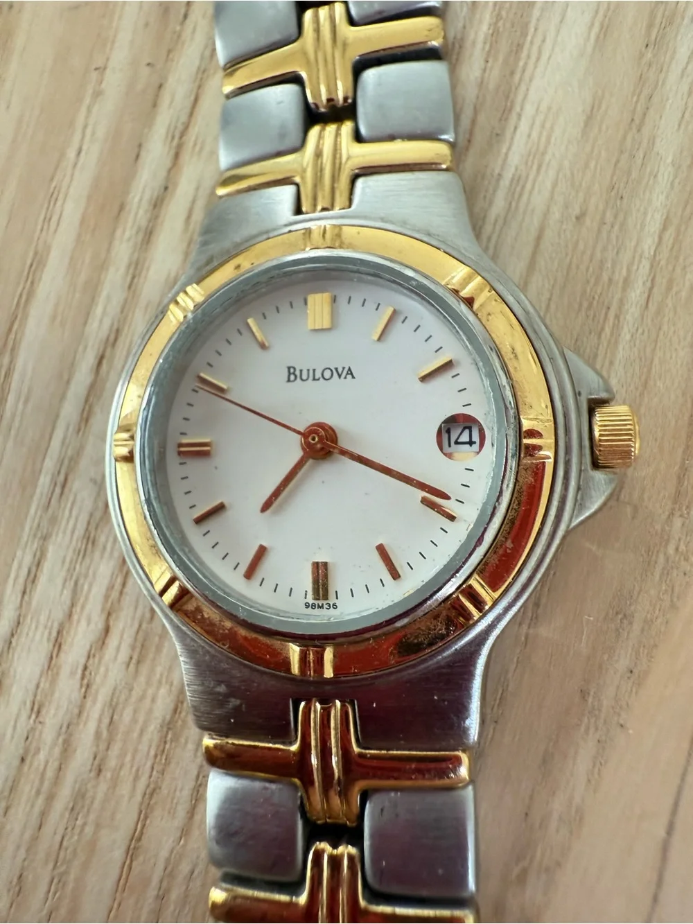 Bulova ladies two tone classics watch NEW BATTERY